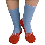 Non-skid Red Slipper Socks by Foot Traffic