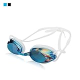Kamor® #4 Professional Swim Goggles for Men and Women - UV Protection, Anti-fog, Mirror Coated Lens, Adult Waterproof Swim Glasses - Soft silicone eye seals and strap - 3 interchangeable nose pieces