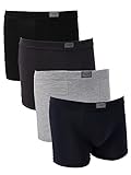 Men's Athletic Boxer Briefs Cotton Trunk Underwear Short Leg Pack of 4