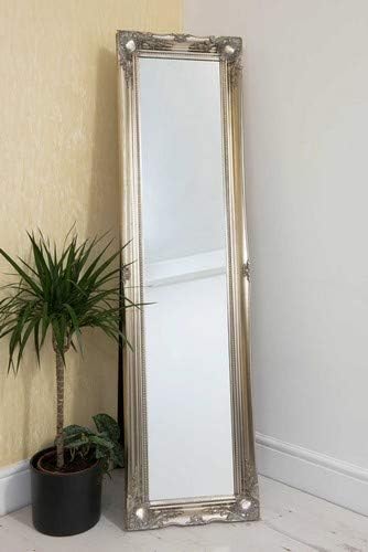 Mirror Large Silver Antique Style Ornate Dress Cheval 5Ft6 X 1Ft6 167cm X 45cm, Wood,829348760-CH - Image 3