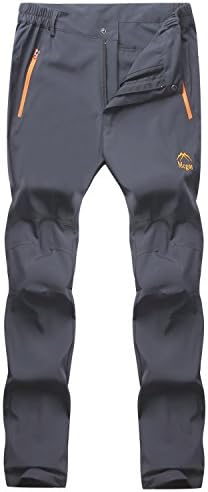 SUKUTU Mens Outdoor Pants Elastic Quick Dry Waterproof Climbing Hiking Mountain Trousers Trekking Running Pants