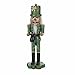 Kurt Adler 15-Inch Wooden Irish Nutcracker on Shamrock Base,Green