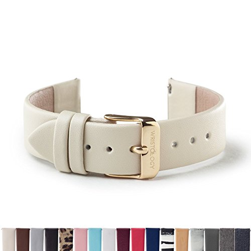 WRISTOLOGY Gold 18mm Womens Easy Interchangeable Watch Band (Beige)