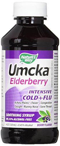 Nature's Way Umcka Elderberry Intensive Cold Plus Flu Syrup, 4 Ounce