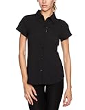 Columbia Women's Silver Ridge Short Sleeve Shirt, Black, Medium