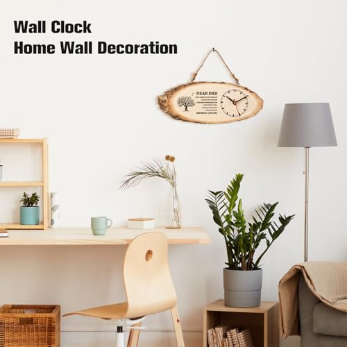 BeauGift Dad Gifts for Fathers Day from Daughter Son, Dad Birthday Gifts for Daddy, Wooden Clock Birthday Gift Idea for Father, Fathers Day Present from Child to My Daddy