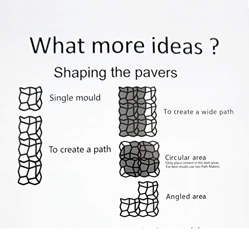 Proshopping Concrete Pavement Mold, Garden Walk Maker, Large Path mold, Reusable DIY Paving Mould, Plastic Pathmate Stone Mold - for Patio Paving Cement Brick Stone Road (Size 13.7"x13.7"x1.4")
