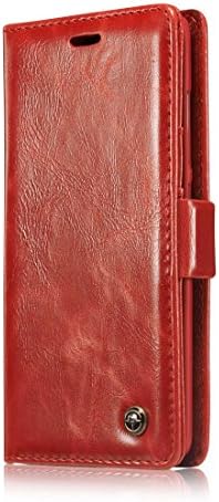 Samsung Galaxy A3 2017 Case SneKa [PU Leather And Kickstand] Wallet Stand Slim Fit Heavy Duty Protective Shock Resistant Flip Cover Card Slots Galaxy A3 2017 A320 (red)