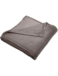 Pinzon Velvet Plush Blanket - Full/Queen, Grey