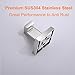 Nolimas Bath Towel Hook SUS 304 Stainless Steel Square Clothes Towel Coat Robe Hook Cabinet Closet Door Sponges Hanger for Bath Kitchen Garage Heavy Duty Wall Mounted, Chrome Polished Finish,2Pack