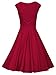 MUXXN Women's 1950s Vintage Retro Capshoulder Party Swing Dress (S, Burgundy)