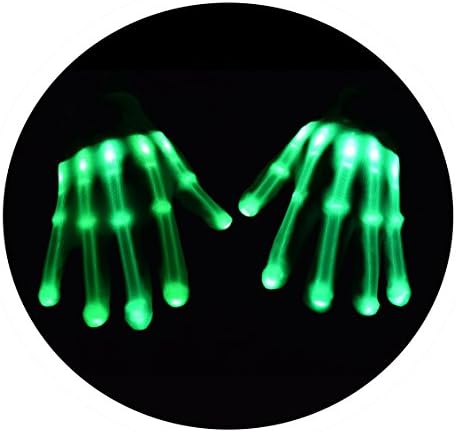 atomic sports LED Skeleton Gloves that Glow in the Dark (Green)