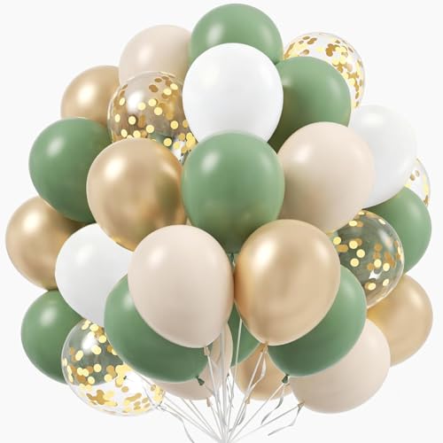 Green Beige Gold White