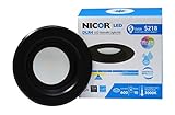 NICOR Lighting 4-Inch Dimmable 3000K LED Remodel Downlight Retrofit Kit for Recessed Housings, Black Trim (DLR4-3006-120-3K-BK)