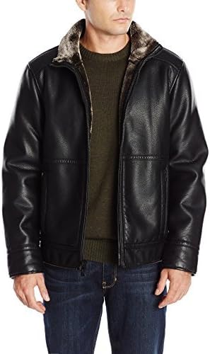 calvin klein faux shearling coat