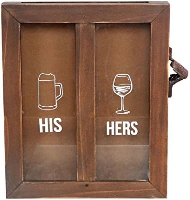 Beer Cap Vs. Wine Cork Keeper Display, Size: 10" X 12".