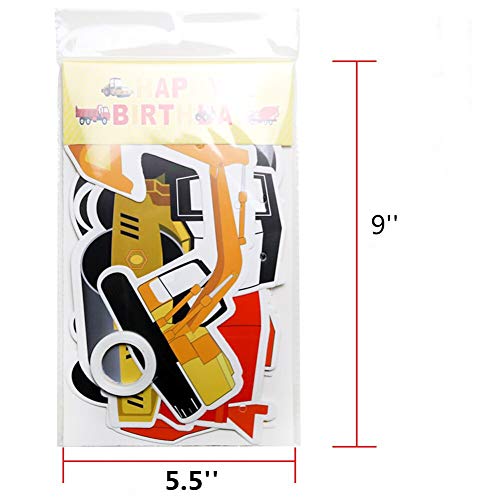 Construction Vehicle Happy Birthday Banner Party Supplies, Baby Boy Toddler Kids Birthday Truck Decorations ¨C Huge 55-inch and 47-inch Long Under Construction Decor