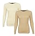 Esteez Womens Long Sleeve Fancy Slinky Fitted Base Layering T-shirt