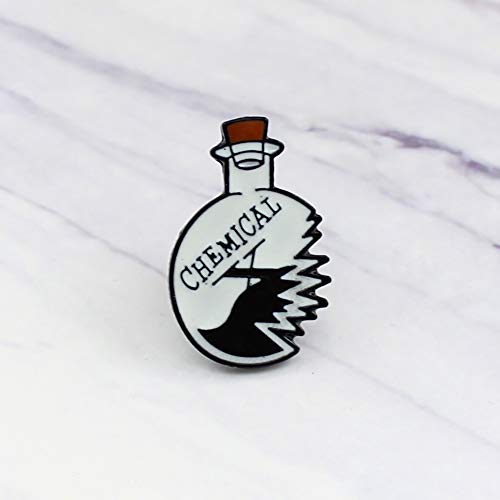 ink2055 Creative Unisex Laboratory Experiment Chemical Bottle Enamel Brooches Jewelry Brooch Pin Badge - White - Thumbnail 7