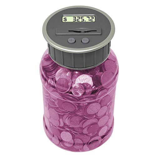 image for Teacher's Choice Digital Coin Bank Savings Jar - Automatic Coin Counte