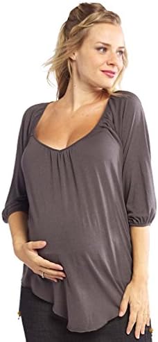 9 Seed Star Maternity Top - Charcoal - Petite/Small