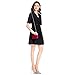 M10M15 Women Wine Red Satin Clutch Purse Small Evening Bag with Pearl Closure for Party Wedding