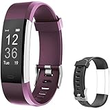 Letsfit Fitness Tracker HR, Activity Tracker Watch with Heart Rate Monitor, IP67 Water Resistant Smart Bracelet with Calorie Counter Pedometer Watch for Smart Phone only for Kids Women Men