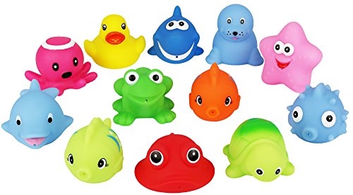 Click N' Play Assorted Colorful Bath Squirters for 6 months to 999 months (12 Pack)