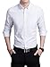 Chouyatou Men's Basic Collared Long Sleeve Dress Shirt One-Pocket