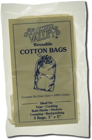 Reusable Cotton Bag 3 BAG 12 Packes - Flower Valley