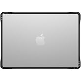 CASETiFY Impact MacBook Air 13.6" (M2-M4) Case [Cushioned Impact Corners/Scratch-Resistant/Anti-Slip Grip] - Clear Black