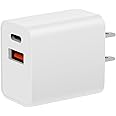 USB C Charger Block, Upgrade Dual Port Fast Charging Block Cube Brick Plug Adapter Charger Compatible for Apple Watch SE Series 9 8 7 6, iPhone 15 Pro Max, White