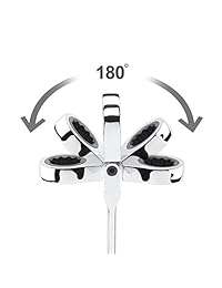 Neiko   Llave fija doble de cabeza flexible 03114, acero al cromo vanadio.   Diseño extra largo   5 piezas)   Medidas 8 19 mm