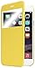PASONOMI iPhone 6 Plus Case, [Smart Window View] Apple iPhone 6 Plus Folio Wallet Case - Slim Flip Leather Case for Apple iPhone 6+ iPhone Plus 5.5 Inch Smartphone (Yellow)