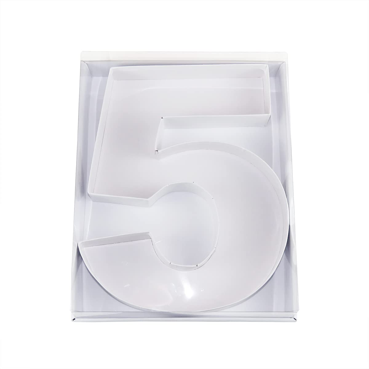 WENPACK 30.5cm Fillable Cardboard Letter Shaped Box Clear Cover Sweets Charcuterie Grazing Packaging (5)