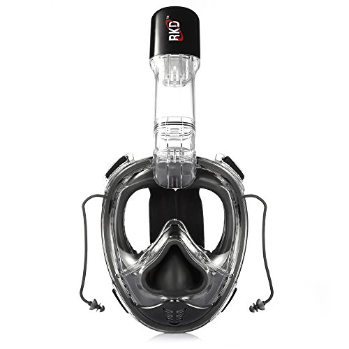 X-CAT (One Size All) NACATIN 2018 Newly One-Piece Full Face Snorkel Mask GASBAG Design, Comfortable Anti-Flog 