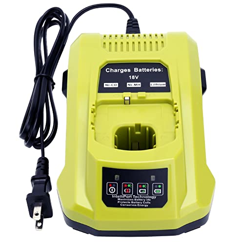 Biswaye P117 Battery Charger Compatible with Ryobi 12V18V One+ LithiumIon NiCad NiMh Battery