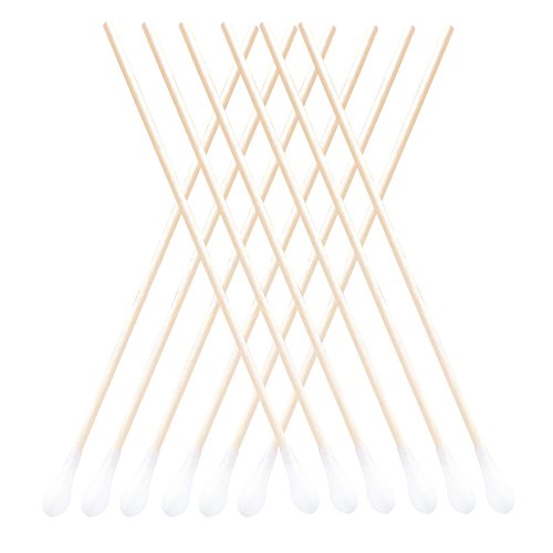 200 Count 6 Inch Swabs Cotton Stick Cotton Tipped Applicator Single Tip with Wooden Handle