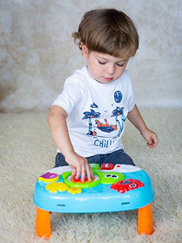 image for KiddoLab Activity Table for 1 Year Old and Up. 2-in-1 Baby Activity Ce