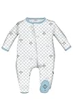 Magnetic Me by Magnificent Baby Baby Boys' Love All Embroided Footie 17185, Blue, 3M
