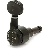 PRL-8731-B0 : RATIO LOCKING TUNED MACHINE HEADS - ELECTRIC 6 IN LINE CLASSIC BLACK 2 PIN