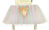 Originals Group 1st Birthday Originals Group 1st Birthday Frozen Tutu for High Chair Decoration for Party SuppliesTutu for High Chair Decoration for Party Supplies (Mint+Pink+Gold)