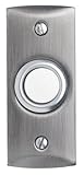 Heath Zenith 932-C Traditional Décor Wired Push Button, Solid Brass with Satin-Nickel Finish