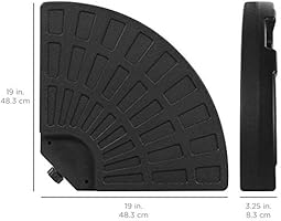 Amazon Com Best Choice Products 4 Piece Cantilever Offset Patio Umbrella Circular Base Stand W Carry Handles Easy Fill Spouts Base Connector Hooks Uv Stability Black Garden Outdoor