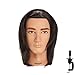 Hairingrid Male Mannequin Head 100% Human Hair Hairdresser Cosmetology Mannequin Manikin Training Head Hair and Free Clamp Holder (R72002LB0208H)