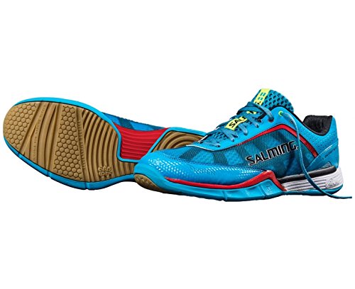 Salming Viper Indoor Shoes Handball Shoes Blue/red/Black/White/neon, Color:Blue, EU Shoe Size:EUR 46.5