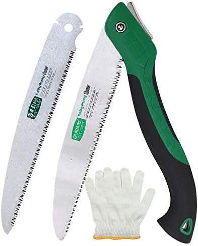 LAOA 10 Inch Folding Pruning Saw - SK5 Steel Blade For Tree Trimming, Camping & Gardening