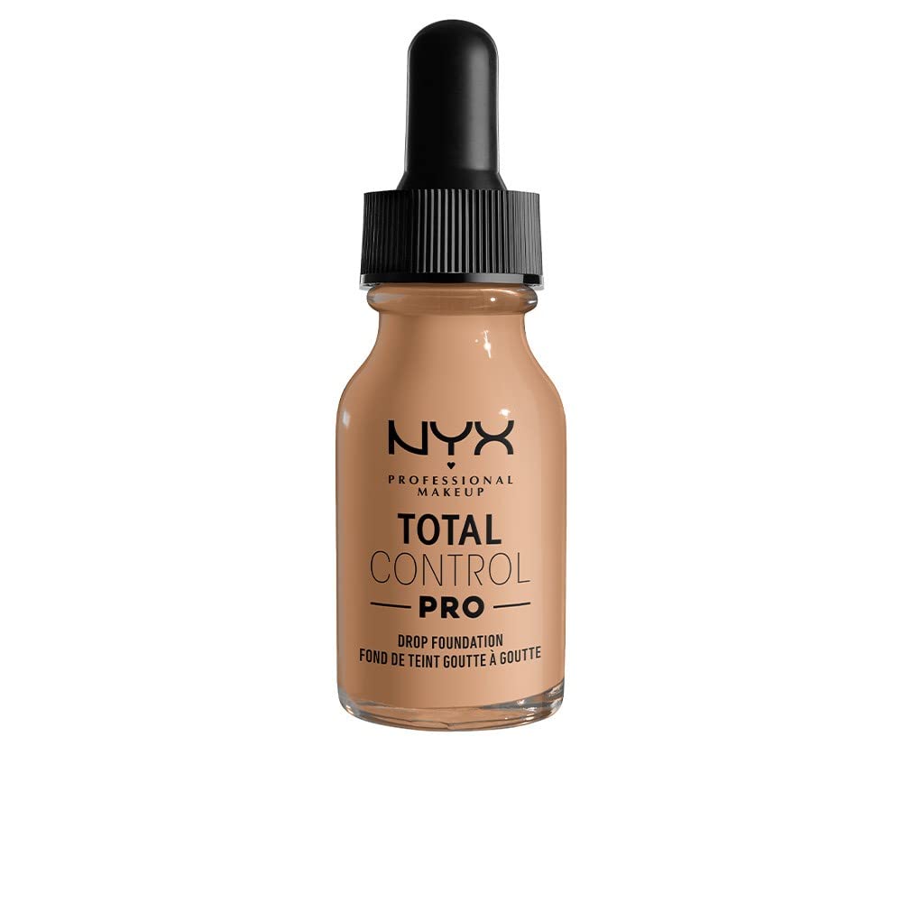 NYX Professional Makeup Total Control Pro Drop Foundation, Precise Dosage, Customised and Buildable Coverage, Vegan Formula, True-to-Skin Finish, 13 ml, Shade: Medium Olive