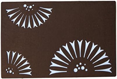 Felt Flower Placemats - Decorating your dinning table with a stylist placemat - set of 4 - 12x17 inch (Chocolate)