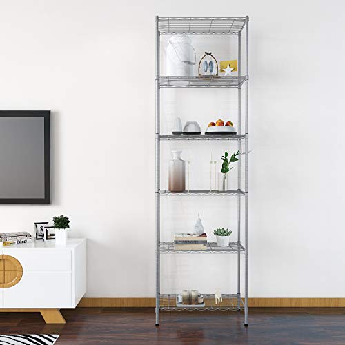 Himimi 6Tier Wire Shelving Unit, Free Standing Shelf, Metal Storage